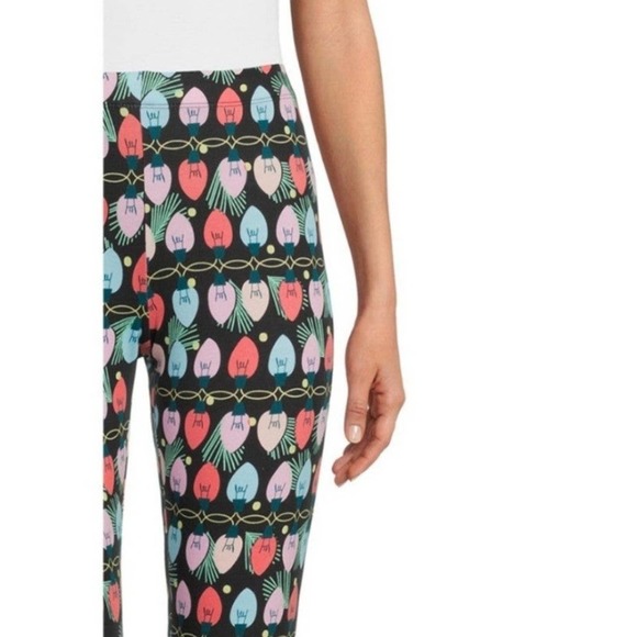 Juniors m medium 7 9 new Christmas lightbulb lightbulbs leggings pants - Picture 1 of 4